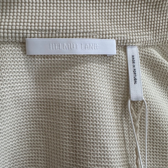 HELMUT LANG Waffle Polo Dress Size Small Color: Winter White - Picture 13 of 14
